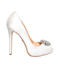 Badgley Mischka Satin Embellished Pumps
