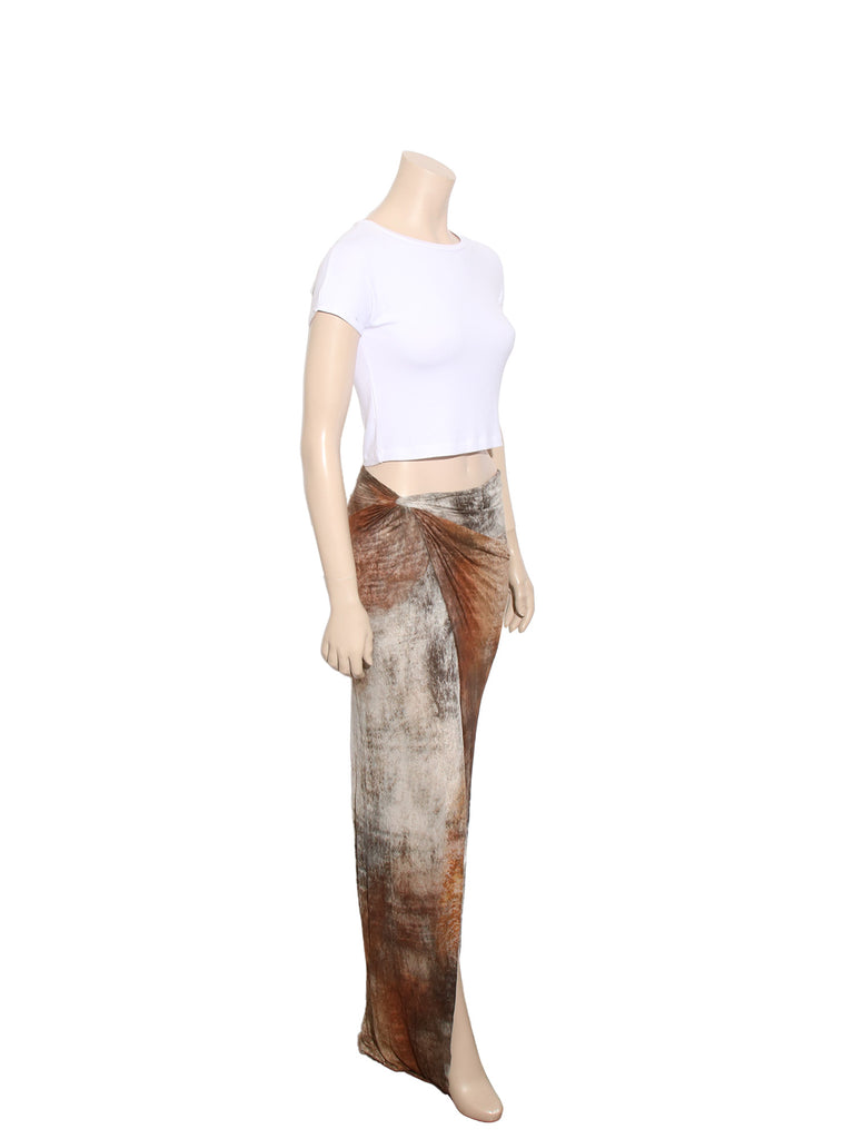 Helmut Lang Printed Maxi Skirt