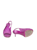YSL Eel Skin Slingback Sandals