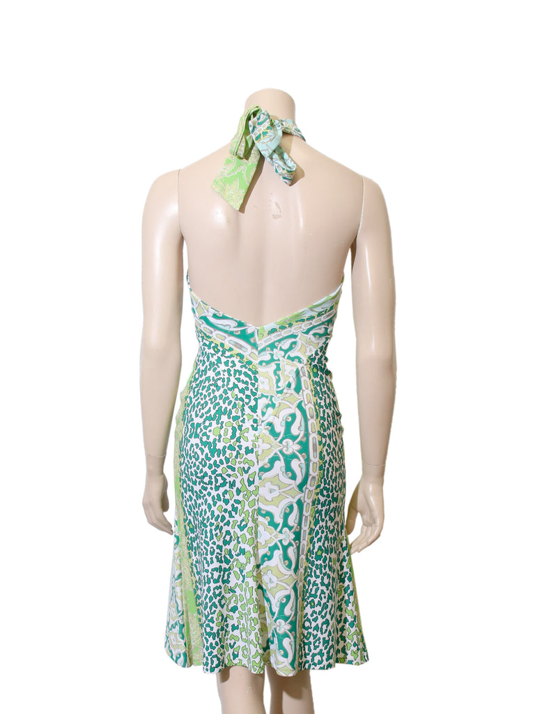 Roberto Cavalli Printed Halter Dress