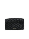 Miu Miu Leather Clutch Bag with Jewel Embellishment