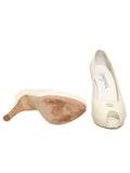Chanel Patent Leather Peep-Toe Pumps