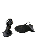 Thomas Wylde Suede Embellished Wedge Sandals