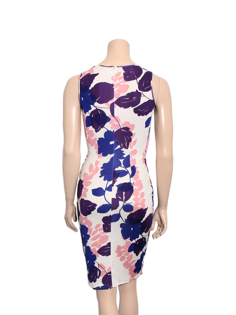 Floral Wrap-Front Silk Dress