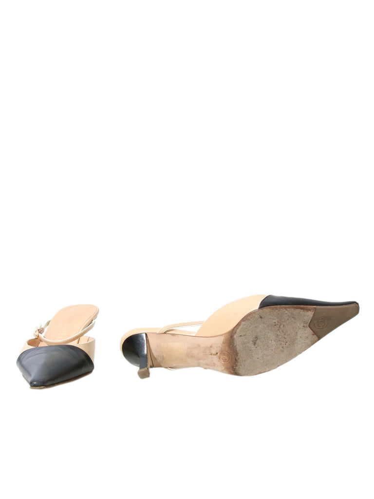 Chanel Pointed Leather Mules