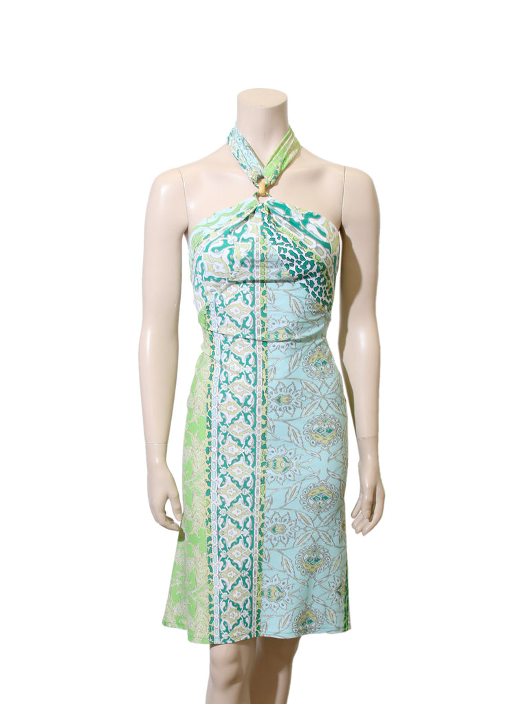 Roberto Cavalli Printed Halter Dress