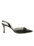 Manolo Blahnik Pointed Bow Slingback Heels