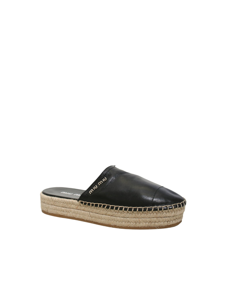 Miu Miu Leather Espadrilles