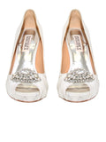 Badgley Mischka Satin Embellished Pumps