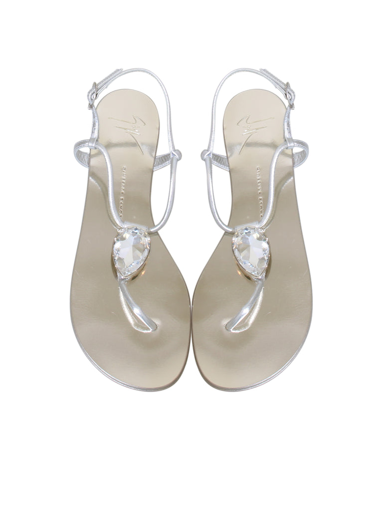 Giuseppe Zanotti Rock 10 Infradito Embellished T-Strap Sandals