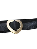 Gucci Leather Belt with Heart Buckle