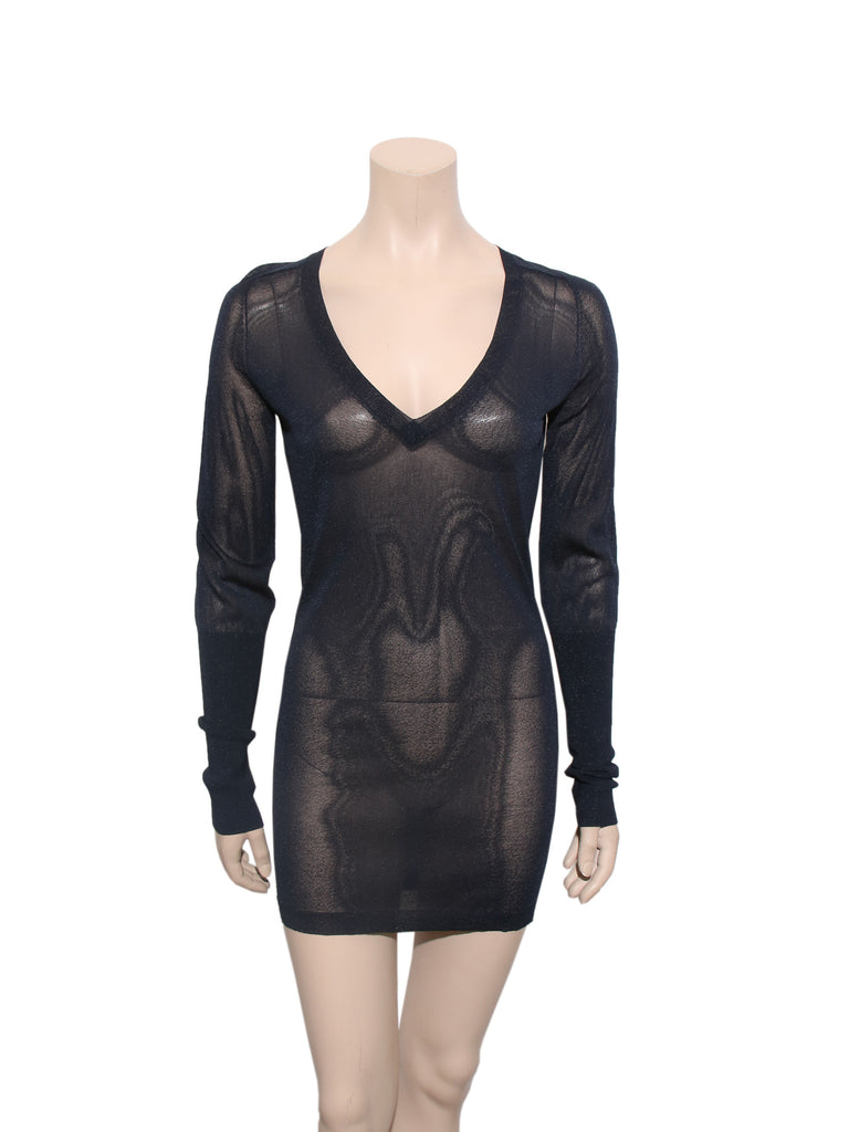 Theory Sheer Shimmer Knit Dress