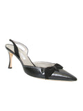 Manolo Blahnik Pointed Bow Slingback Heels