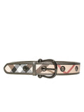 Burberry Coated Canvas Check Belt