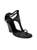 Thomas Wylde Suede Embellished Wedge Sandals