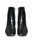 Embossed Leather Booties