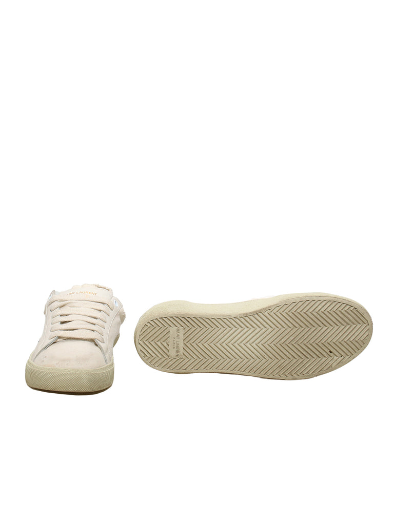 Saint Laurent Worn-Look Court Classic Sneakers