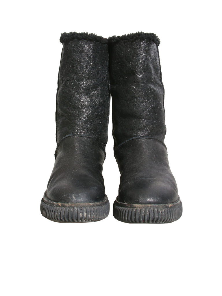 Glitter Accent Boots