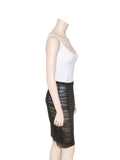 Fendi Tulle-Panelled Pencil Skirt