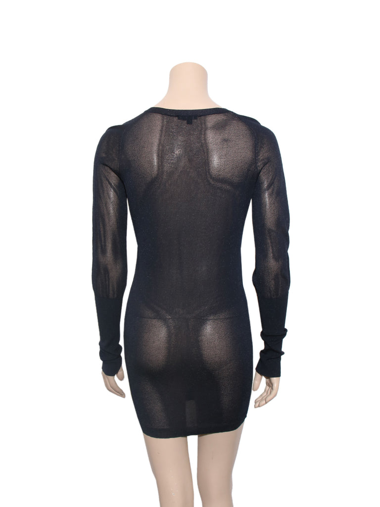 Theory Sheer Shimmer Knit Dress