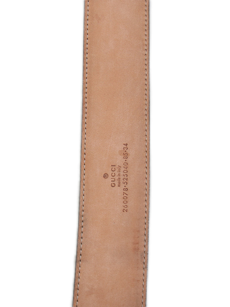 Gucci 1973 Logo Leather Belt