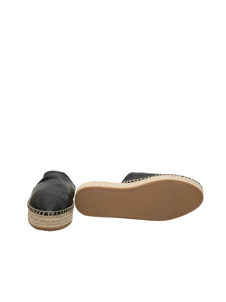 Miu Miu Leather Espadrilles