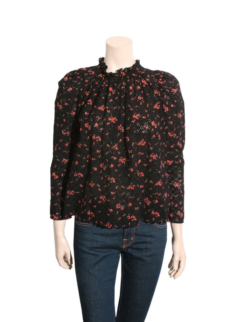 Eyelet Floral Blouse
