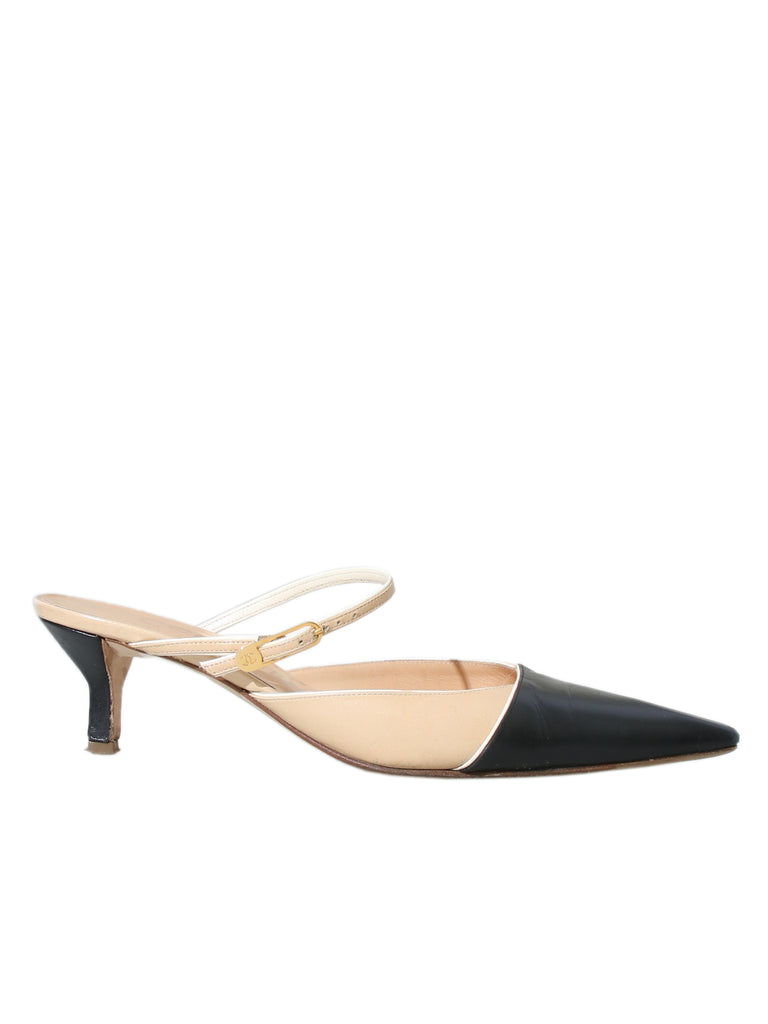 Chanel Pointed Leather Mules