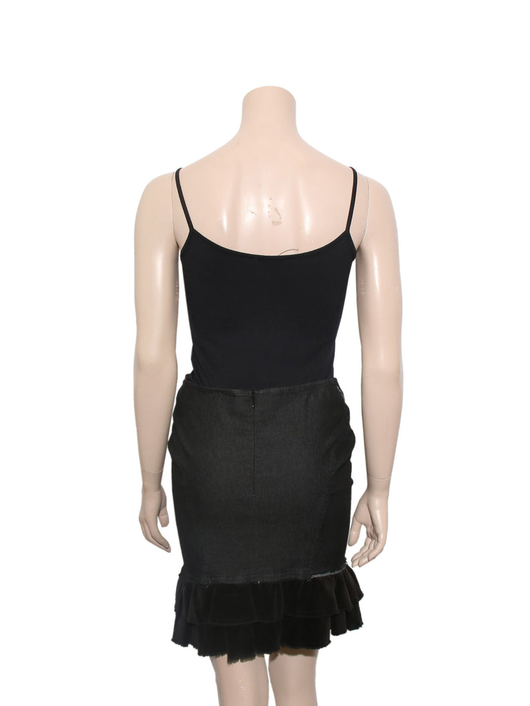 Armani Jeans Denim Ruffle Skirt