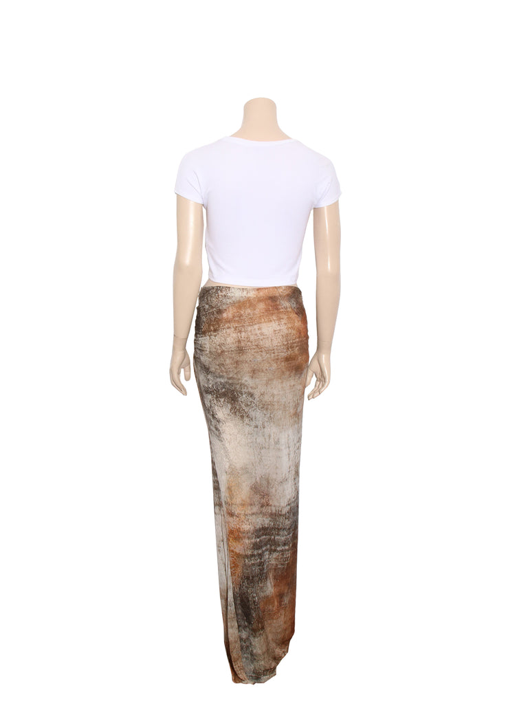 Helmut Lang Printed Maxi Skirt