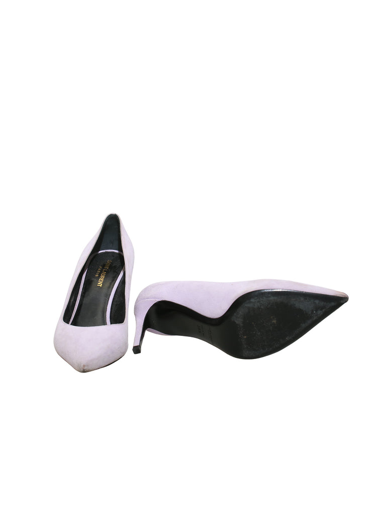 Saint Laurent Suede Pointed Pumps