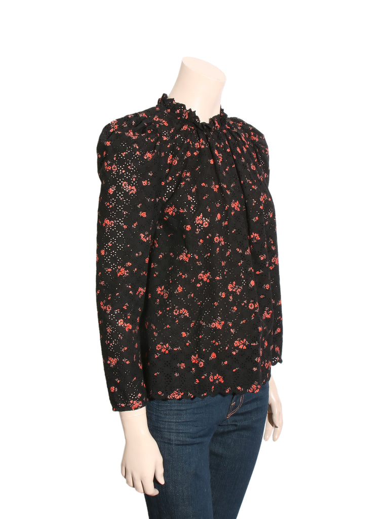 Eyelet Floral Blouse