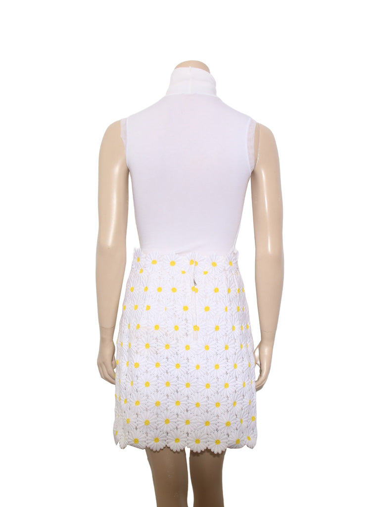 Dolce & Gabbana Daisy Embroidered Guipure Lace Skirt