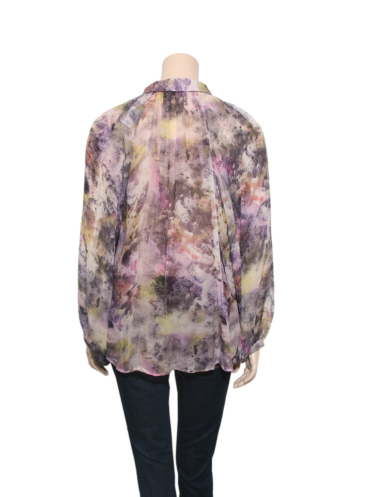 Elizabeth and James Printed Silk Blouse