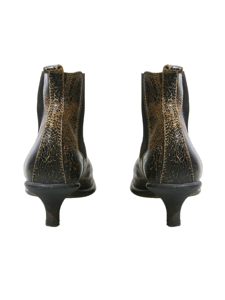 Miu Miu Distressed Leather Booties