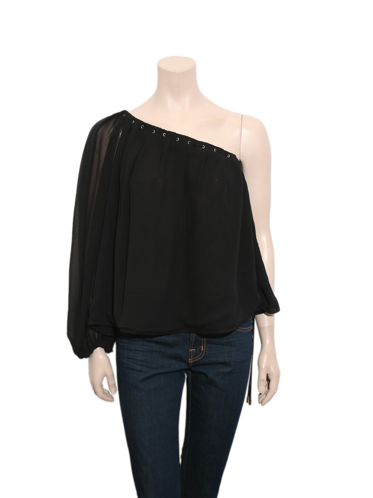 Gucci Silk One-Shoulder Blouse