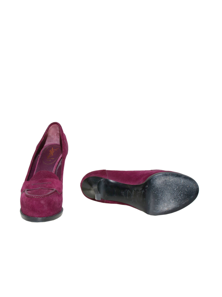 YSL Suede Loafer Pumps