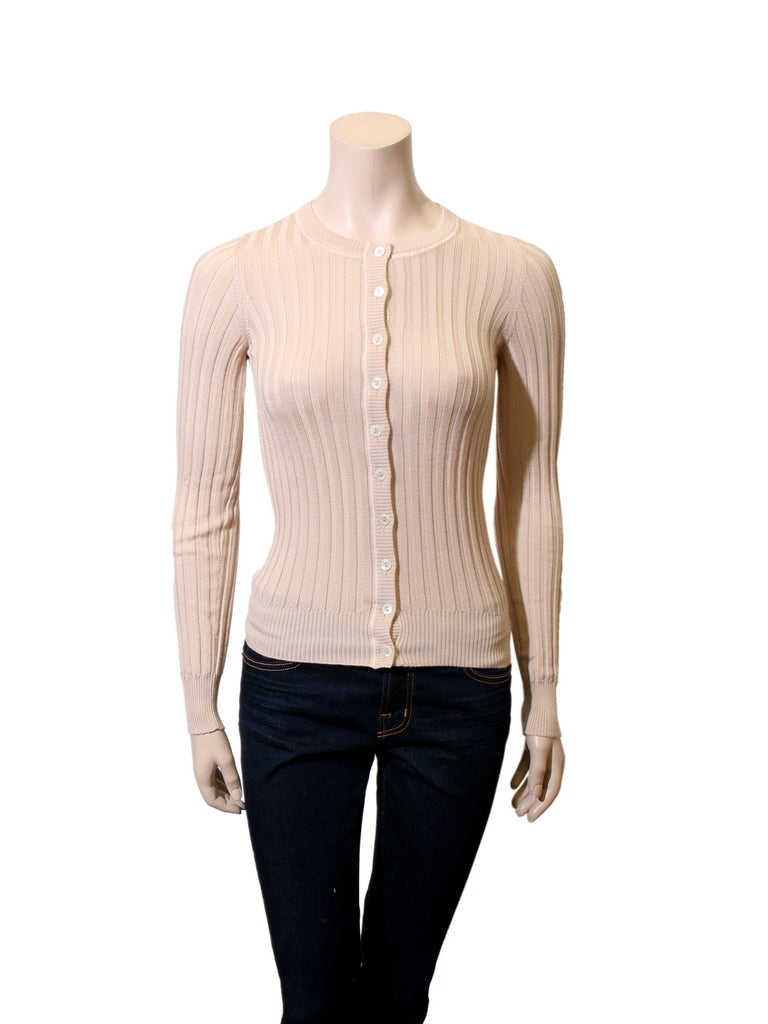 Dolce & Gabbana Silk and Cashmere Ribbed Cardigan