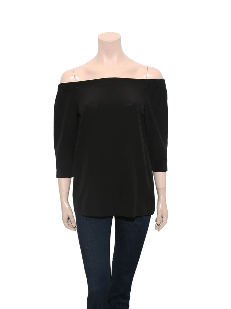 Theory Off-The-Shoulder Silk Top