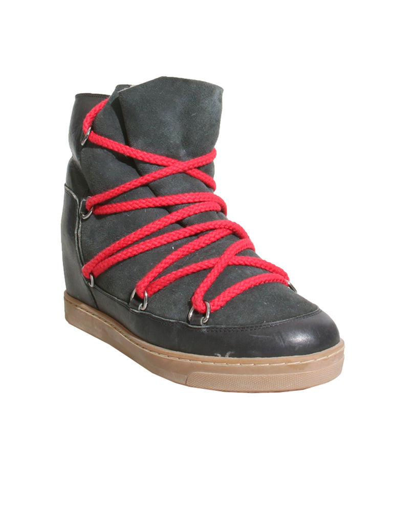 Lace-Up Concealed Wedge Boots