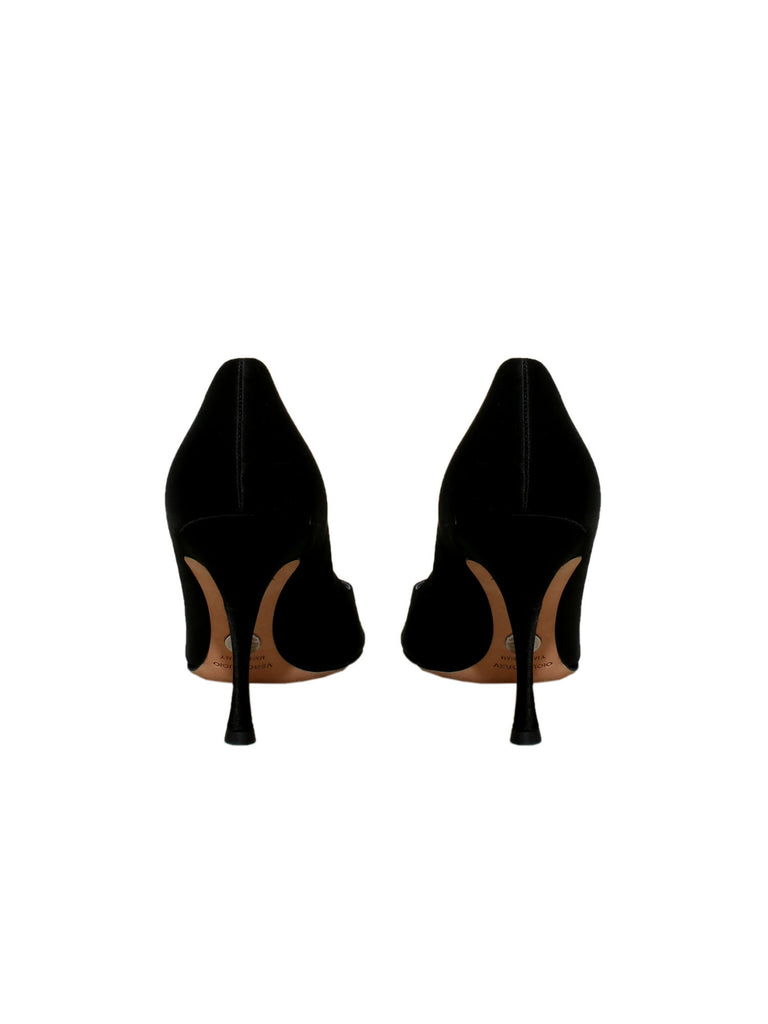 Dolce & Gabbana Satin Peep-Toe Pumps