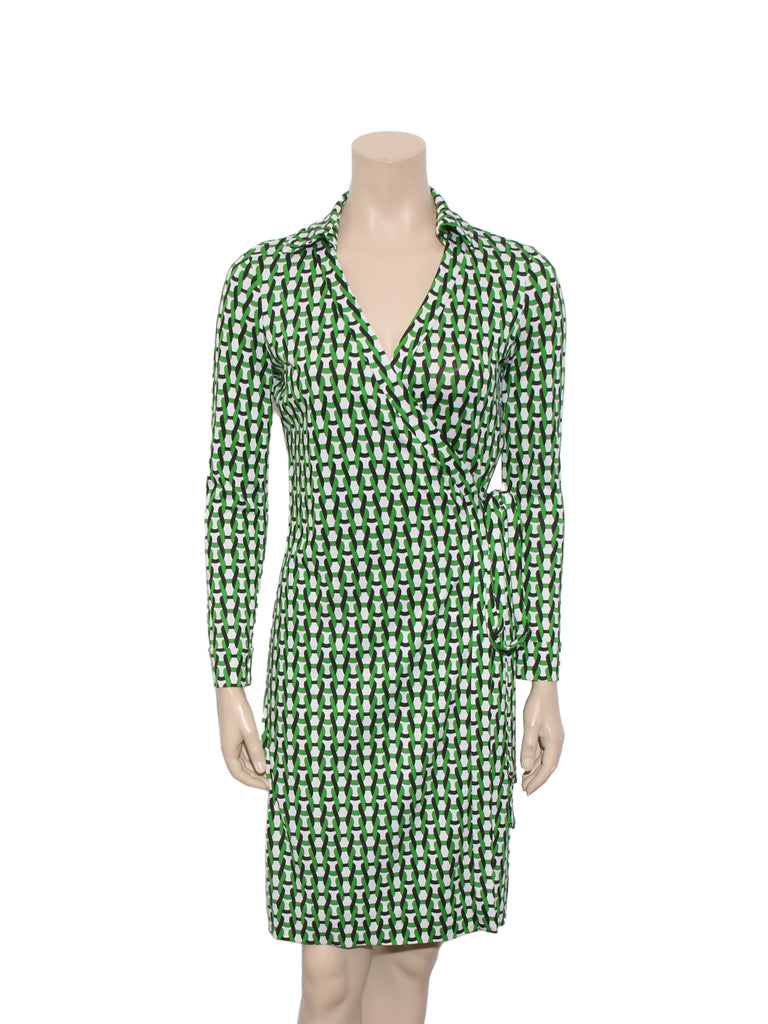 DVF Printed Silk Wrap Dress