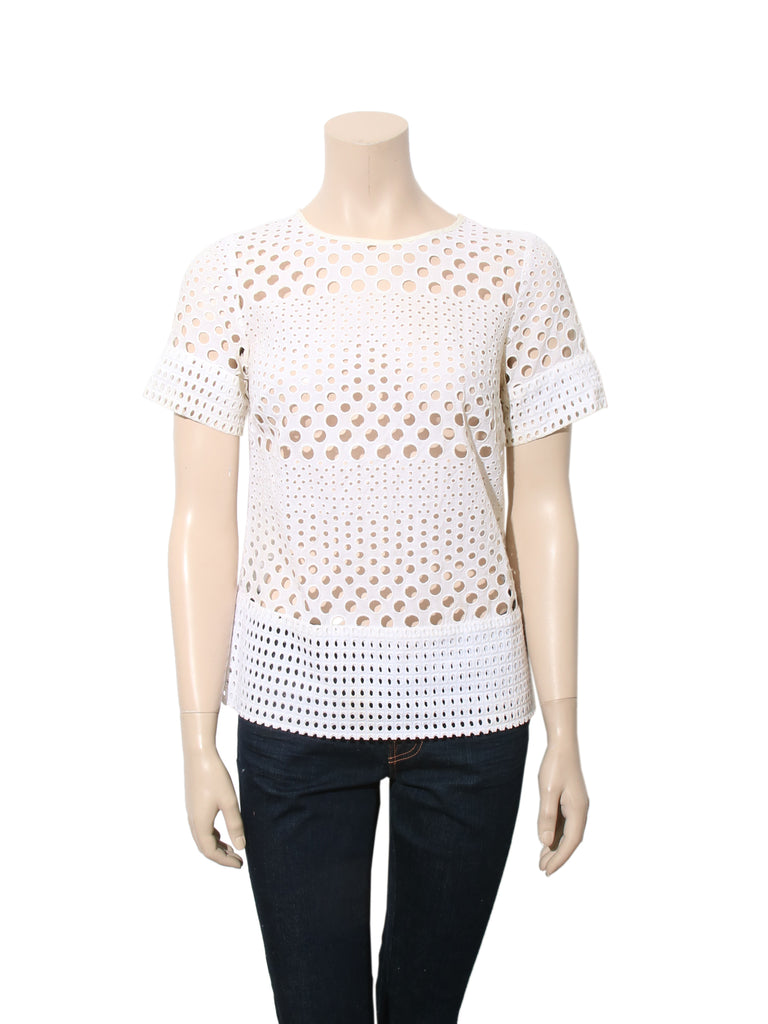 Michael Kors Cotton Eyelet Top