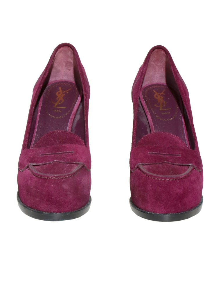 YSL Suede Loafer Pumps