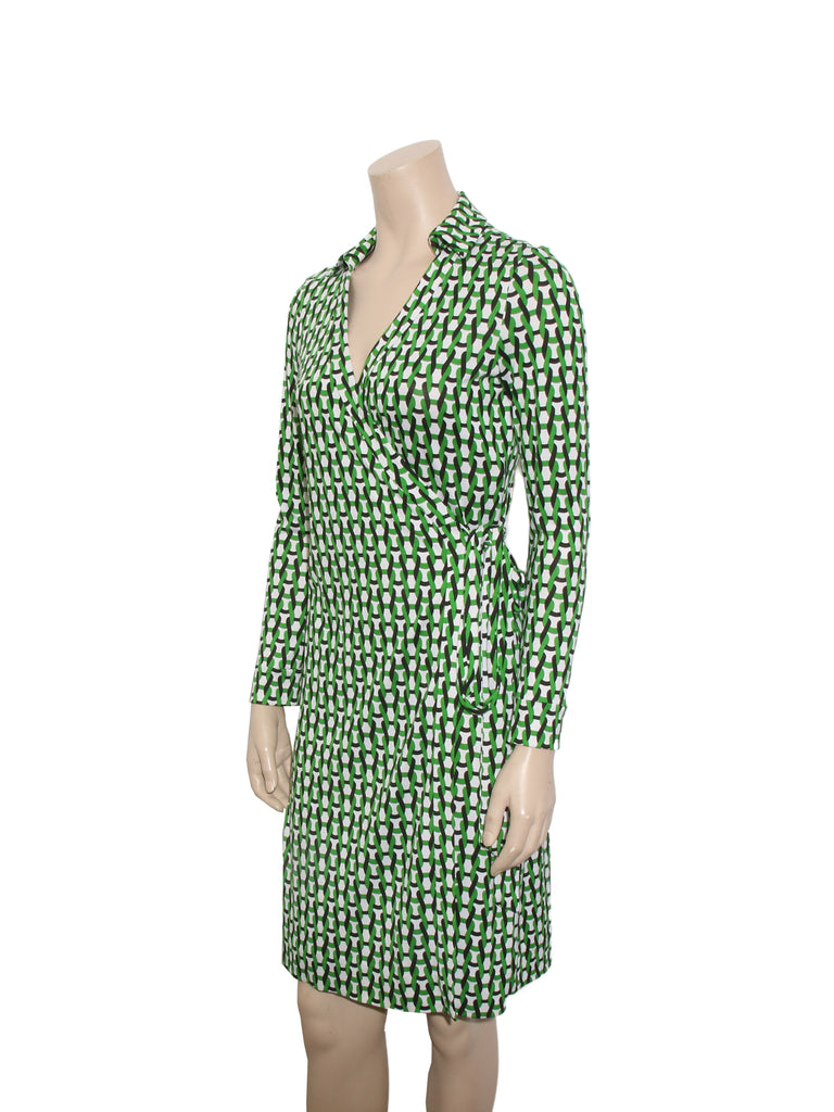 DVF Printed Silk Wrap Dress