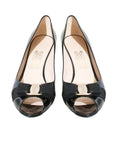 Salvatore Patent Leather Peep-Toe Pumps