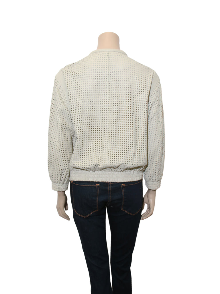 Iro Chan Perforated Leather Bomber Jacket