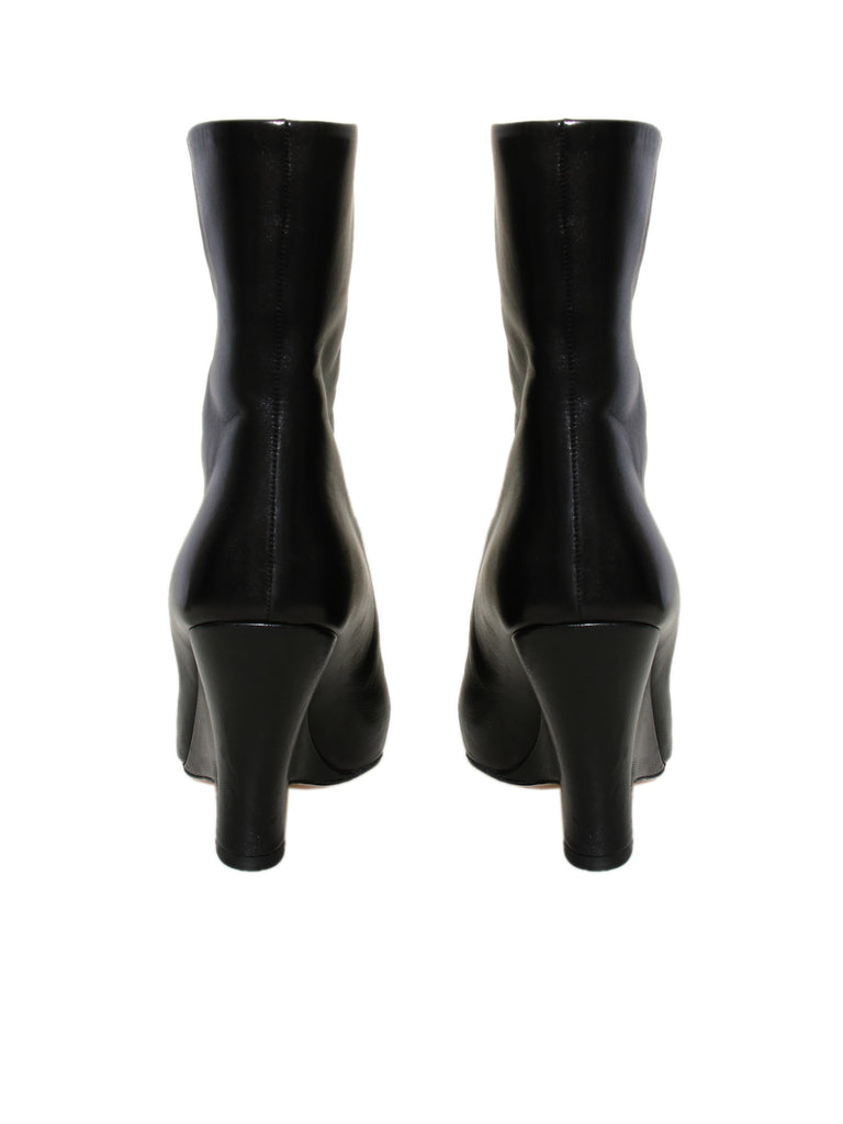 Miu Miu Leather Wedge Booties