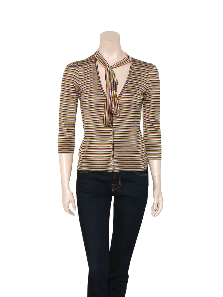Dolce & Gabbana Striped Silk Top