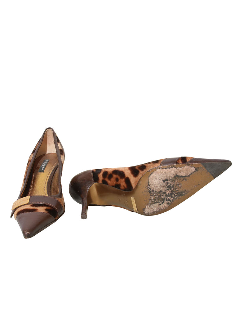 Dole & Gabbana Pointed Ponyhair Pumps